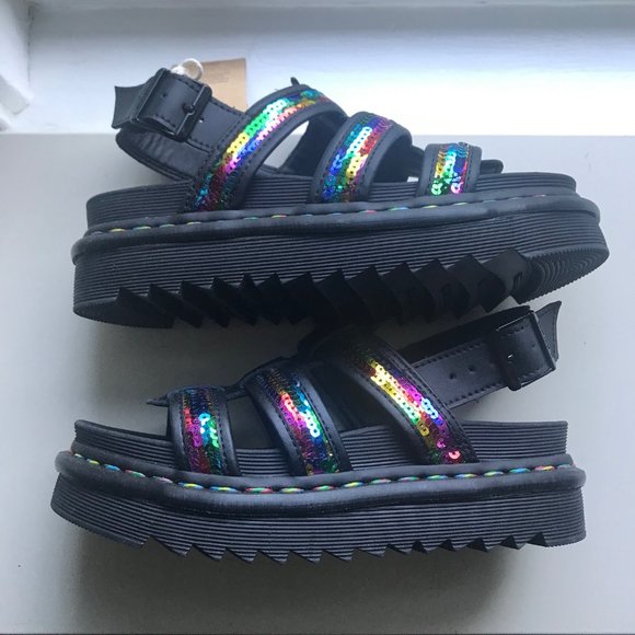 DR MARTENS YELENA RAINBOW SEQUIN SANDAL US WOMEN 6 - Picture 3 of 7